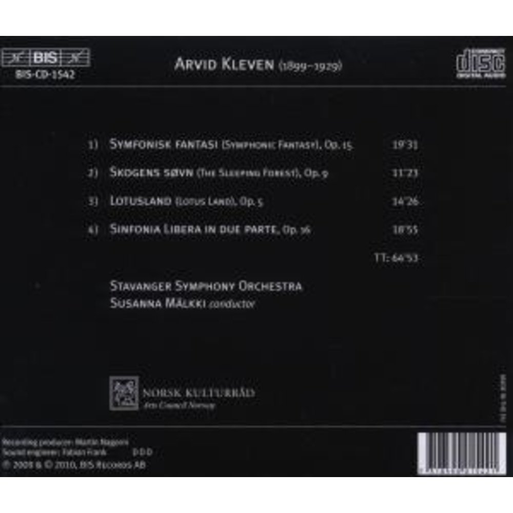 BIS Kleven Orchestral Works