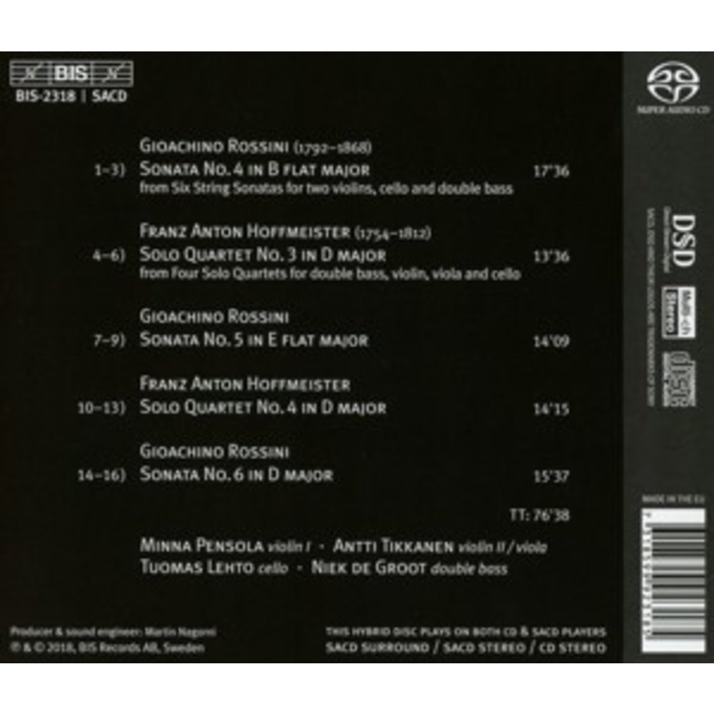 BIS Quartets With Double Bass, Vol. 2