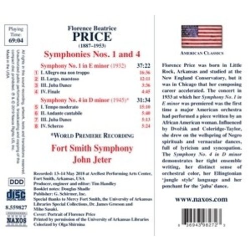 Naxos Price: Symphonies Nos. 1 And 4