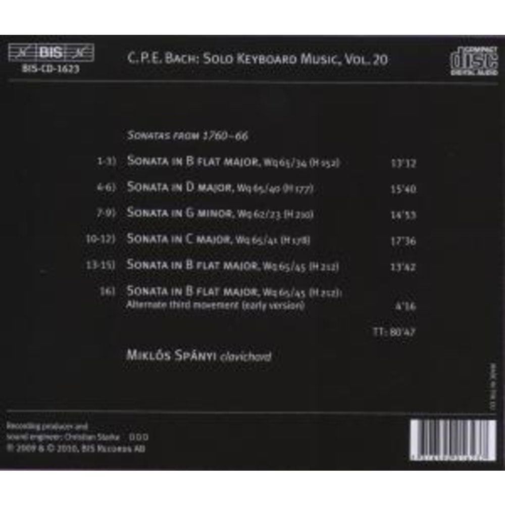 BIS Cpe Bach - Keyb.solo 20