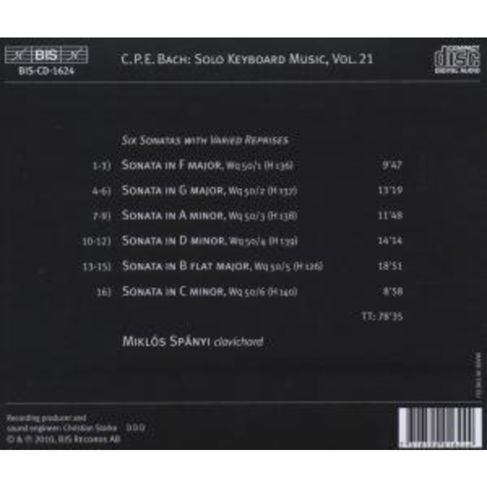 BIS Cpe Bach - Keyb.solo 21