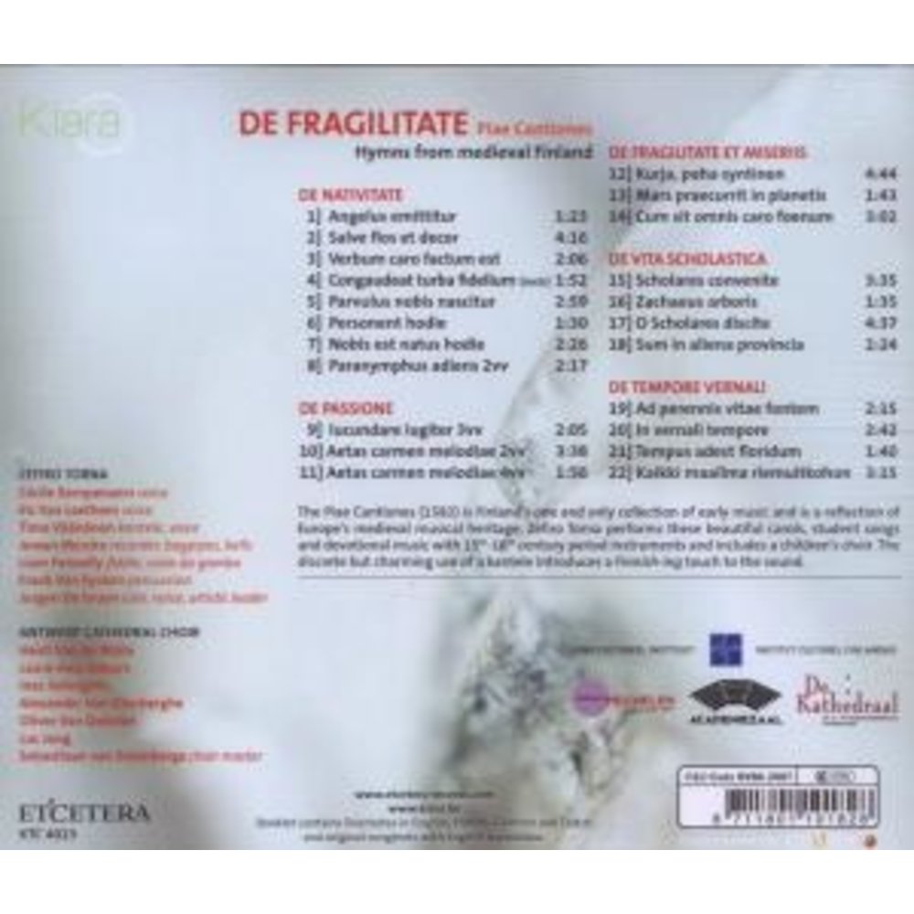 Etcetera De Fragilitate, Piae Cantiones