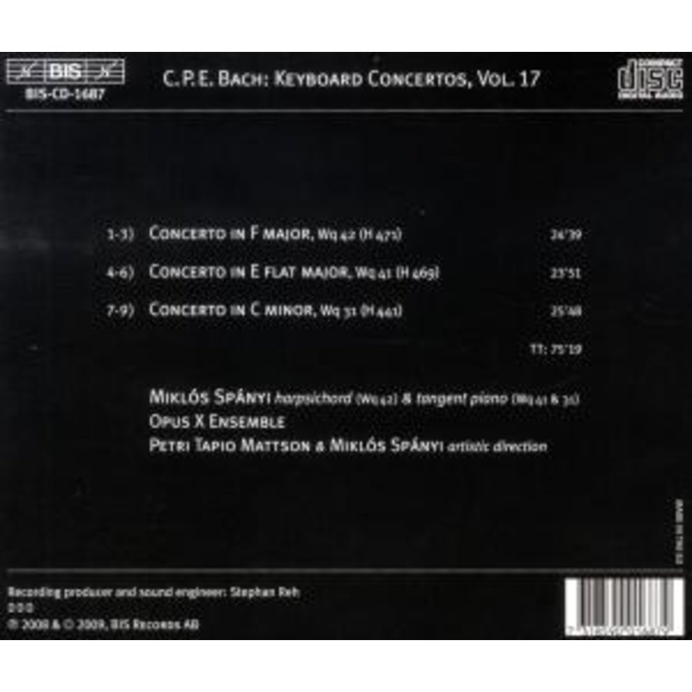 BIS Cpe Bach - Keyb.conc 17