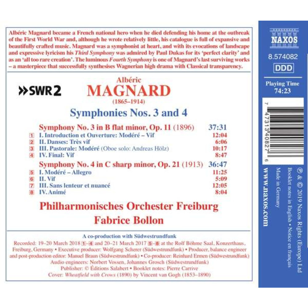 Naxos Symphonies Nos. 3 And 4