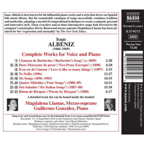 Naxos Complete Works For Voice And Piano