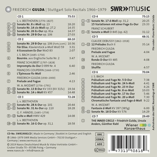 Friedrich Gulda - The Stuttgart Solo Recitals 1966