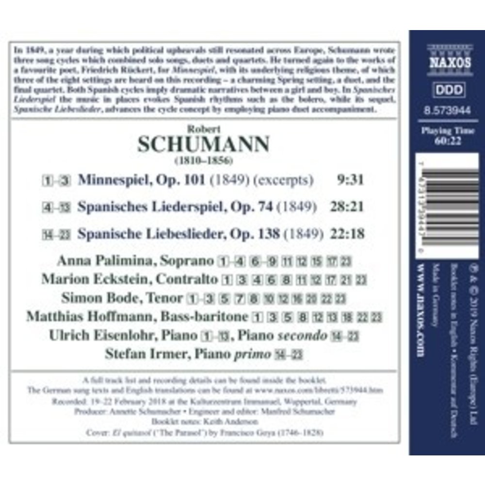 Naxos Spanisches Liederspiel - Minnespiel