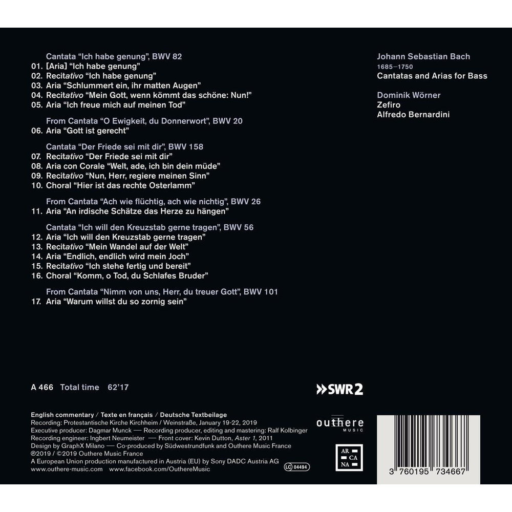 Cantatas And Arias For Bass