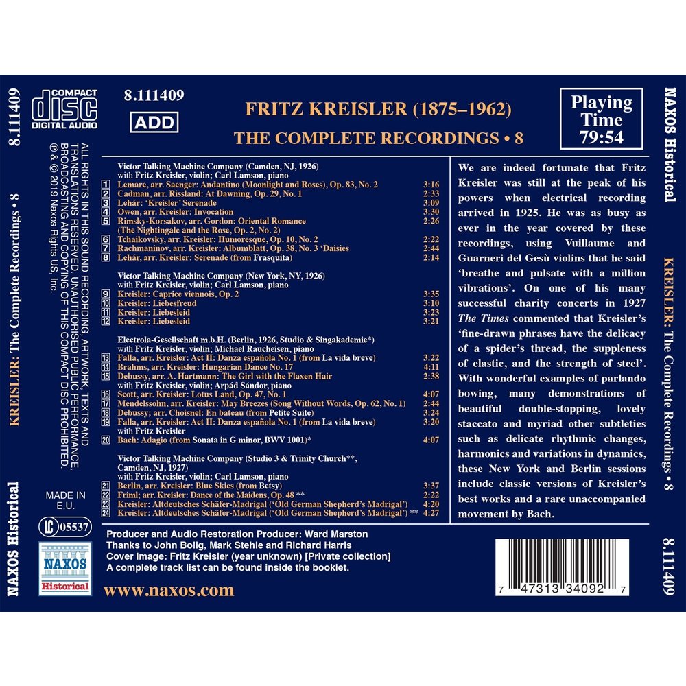 Naxos The Complete Recordings, Vol. 8