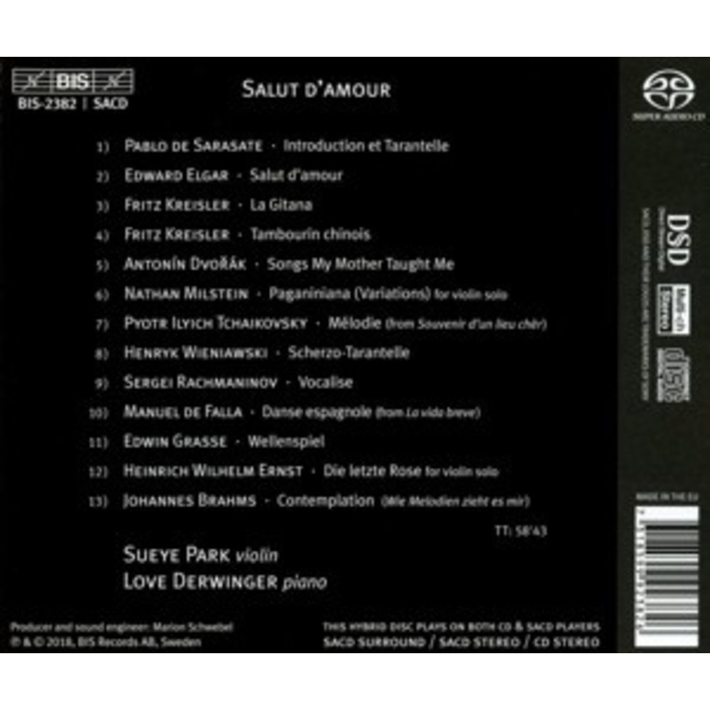 BIS Salut D'amour - Violin Favourites