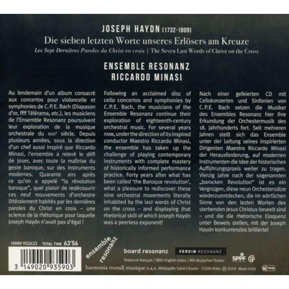 Harmonia Mundi Haydn Die Sieben Letzten Worte Unse