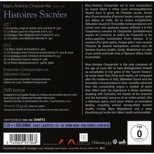 Harmonia Mundi Charpentier: Histoires SacrÃ©es (2CD+DVD)