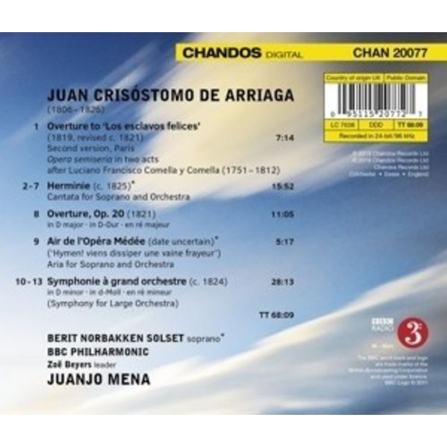 CHANDOS Arriaga Symphony/Herminie Etc