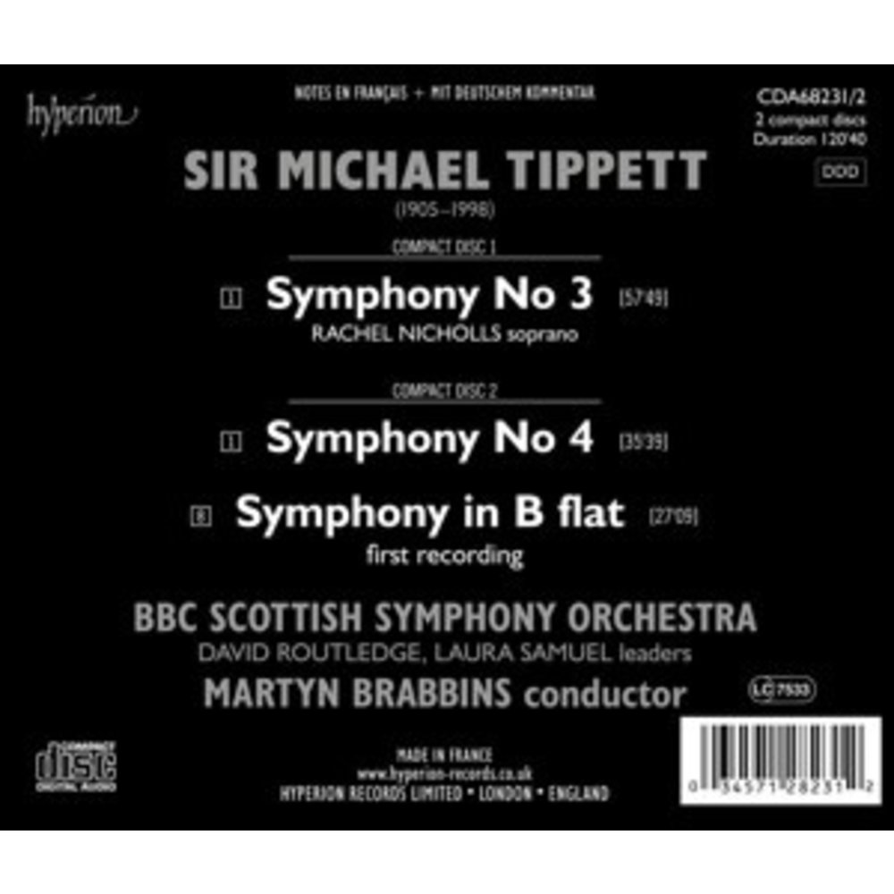 Hyperion Symphonies Nos 3 4 & B Flat