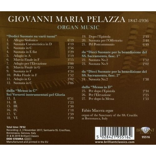 Brilliant Classics Pelazza: Organ Music