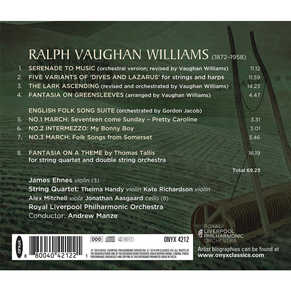 ONYX CLASSICS Williams: The Lark Ascending