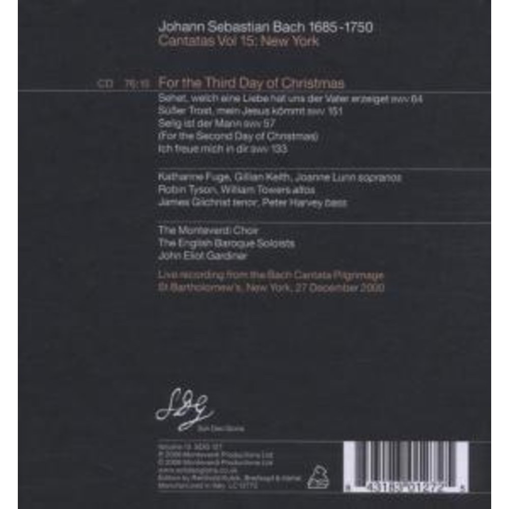 SOLI DEO GLORIA Bach / Cantates Vol.15