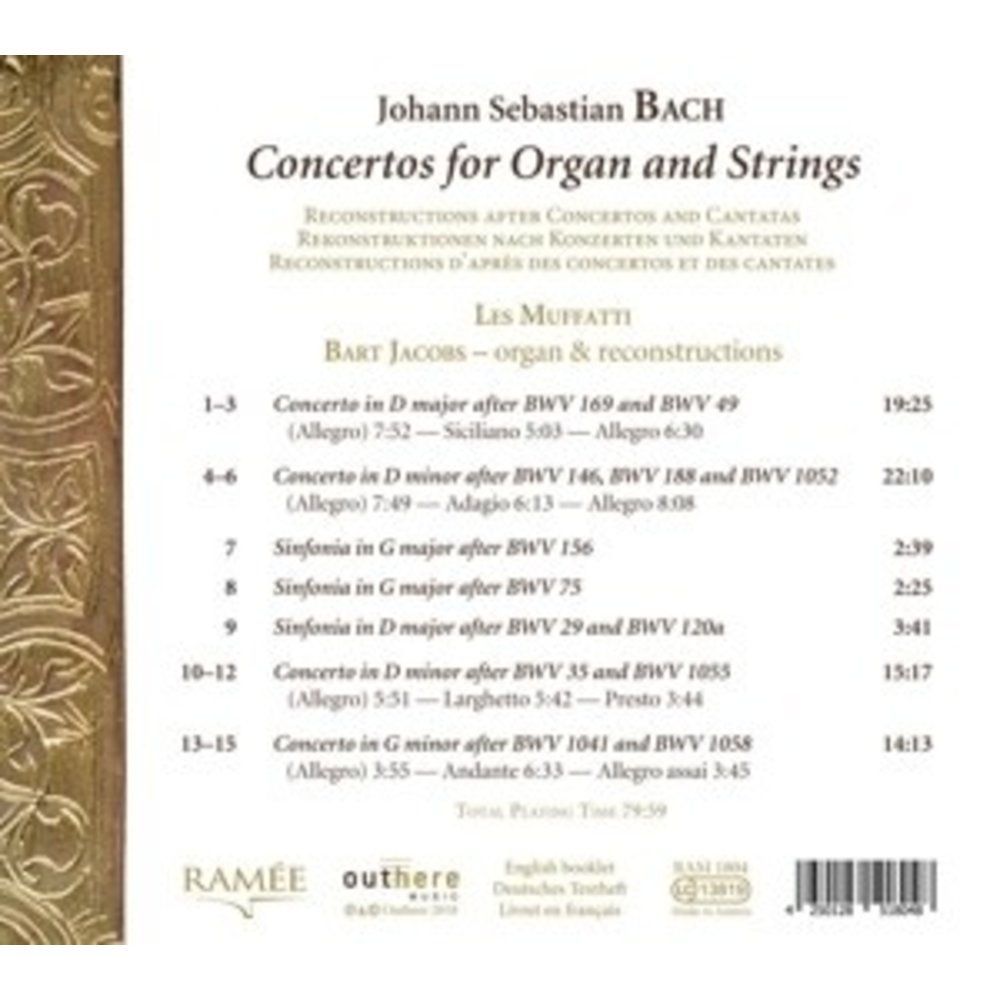 J.S. Bach: Concertos For Organ And Strings