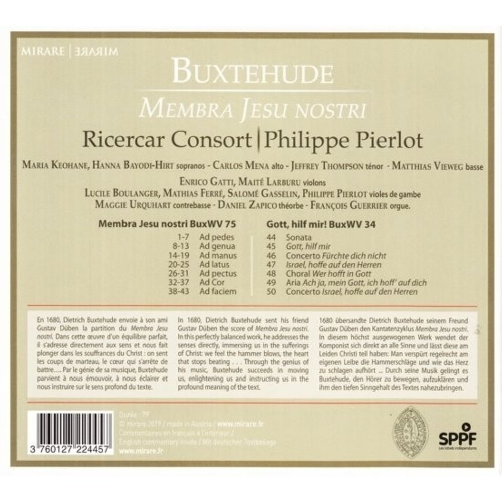 Mirare Buxtehude Membra Jesu Nostri