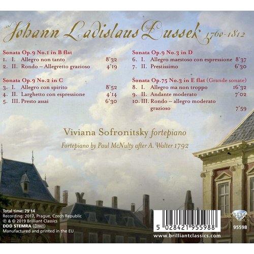 Brilliant Classics Dussek: Complete Piano Sonatas  Vol.6 Op.9 & Op.75,