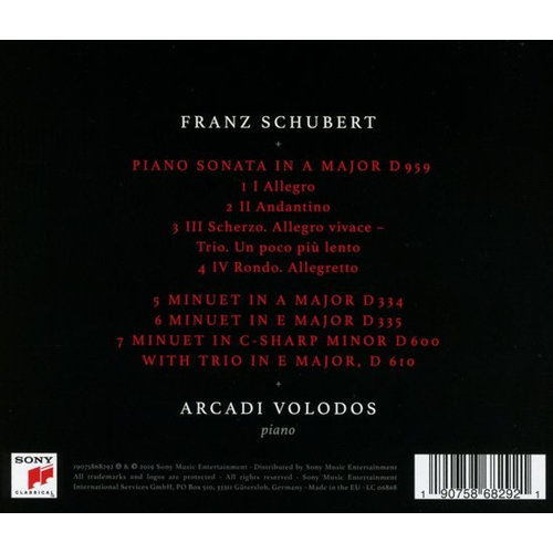 Sony Classical Schubert: Piano Sonata D959/Minuets D334, D335, D6