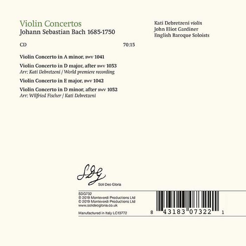 SOLI DEO GLORIA Bach Violin Concertos - Kati Debret