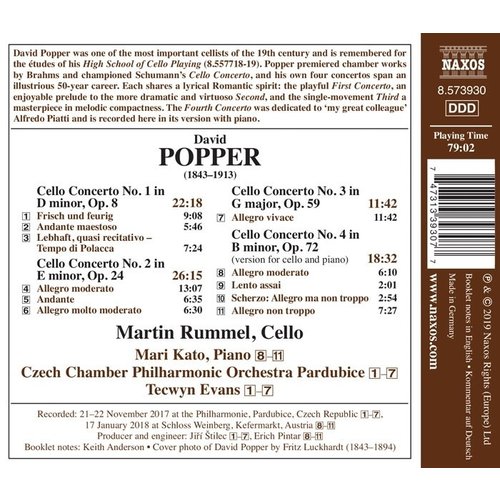 Naxos Popper: Cello Concertos Nos. 1-4