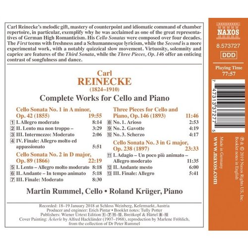 Naxos Reinecke: Complete Works For Cello And Piano