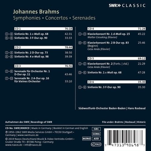 Symphonies Nos. 1-4 - Serenades Nos