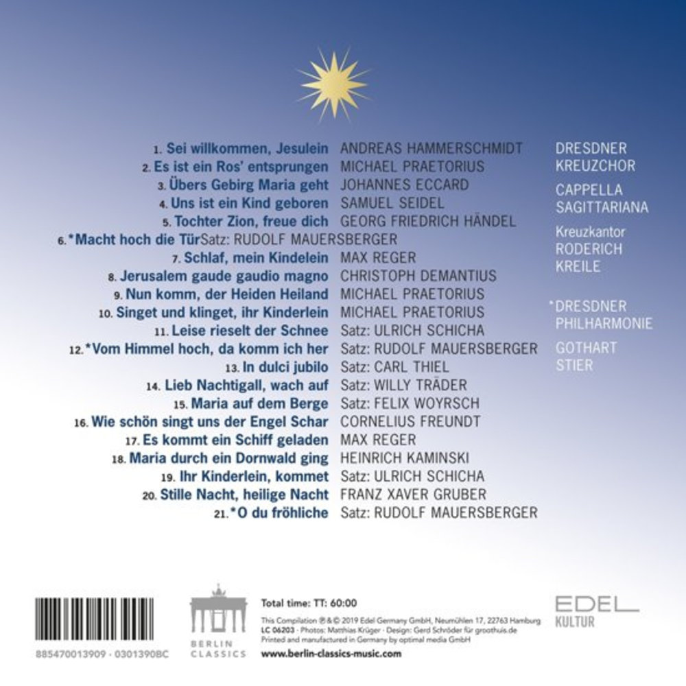 Berlin Classics Weihnachten Mit Dem Dresdner Kreuzchor
