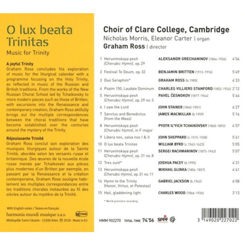 Harmonia Mundi O Lux Beata Trinitas