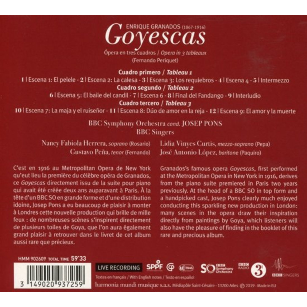 Harmonia Mundi Granados: Goyescas