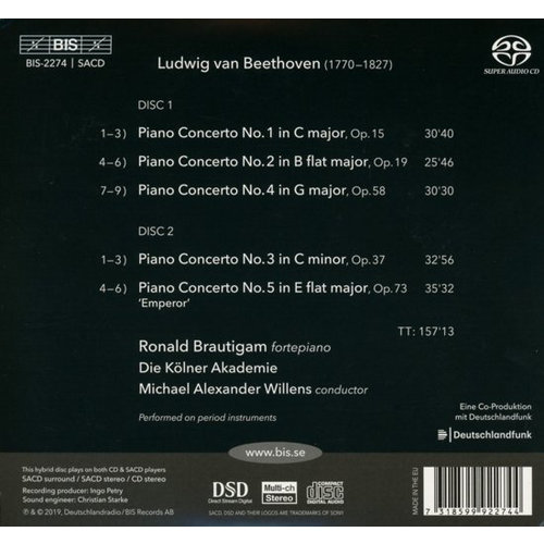 BIS Beethoven: The Piano Concertos
