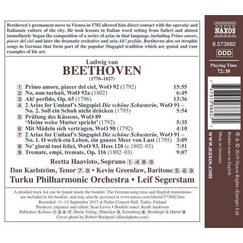 Naxos BEETHOVEN: Works For Voice And Orchestra