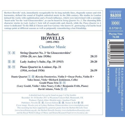 Naxos Howells: Chamber Music