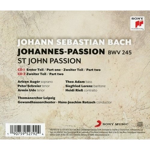 Sony Classical Johannes-Passion/St. John Passion Bwv 245