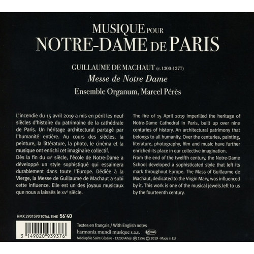 Harmonia Mundi Musique Pour Notre-Dame De Paris