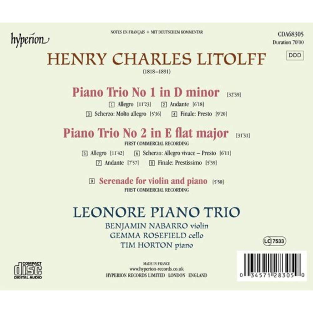 Hyperion Piano Trios Nos 1 & 2