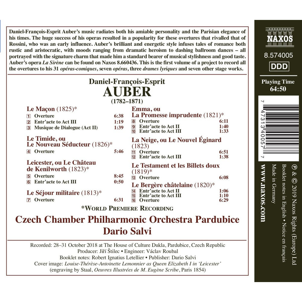Naxos AUBER: OVERTURES
