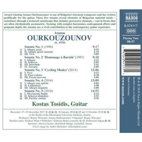 Naxos OURKOUZOUNOV: CYCLING MODES : SONATAS NOS.1-5