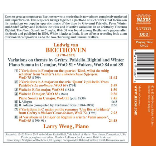 Naxos Beethoven: Variations On Themes by Gretry, Paisiello and Winter