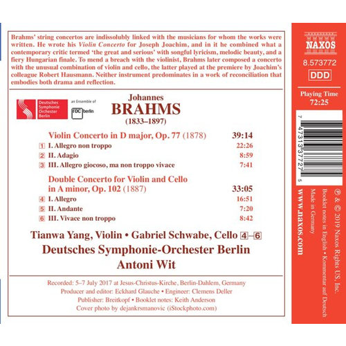 Naxos Brahms: Violin Concerto - Double Concerto