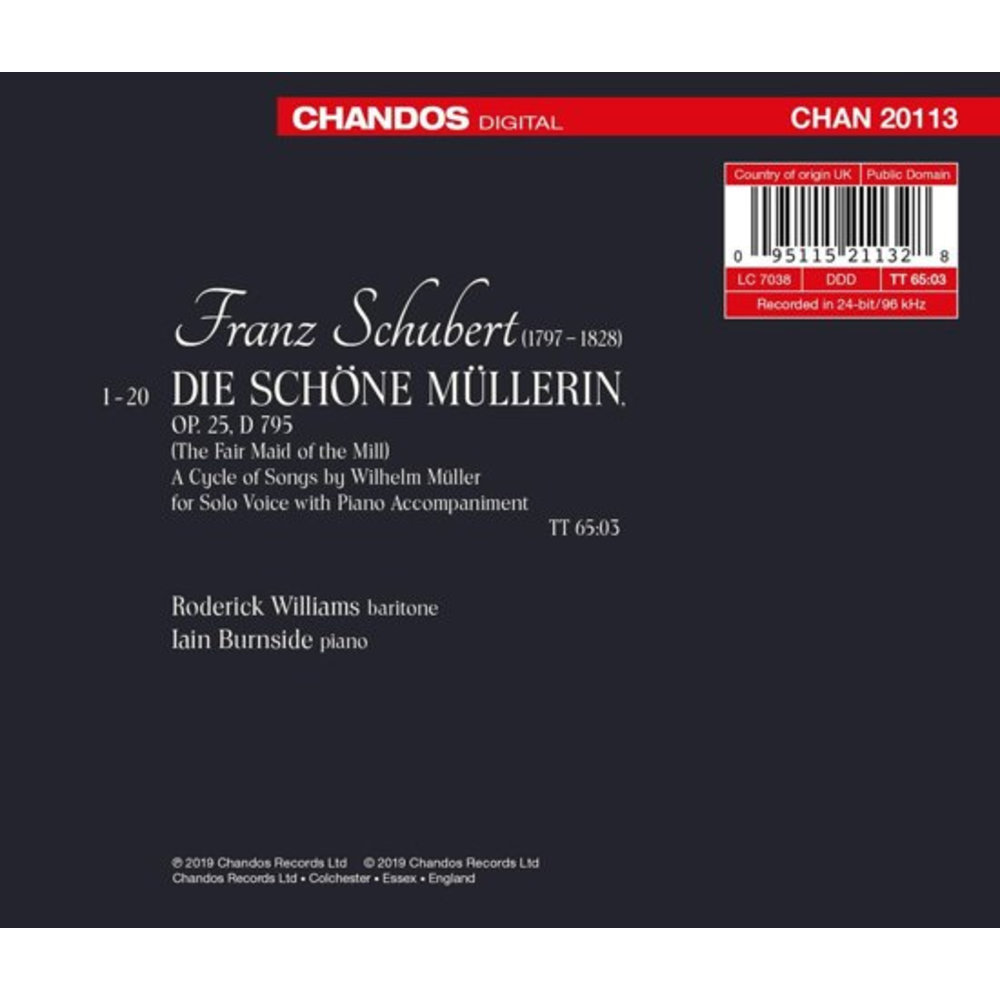 CHANDOS Schubert Die Schone Mullerin