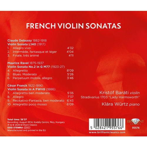 Brilliant Classics Debussy, Ravel, Franck: French Violin Sonatas