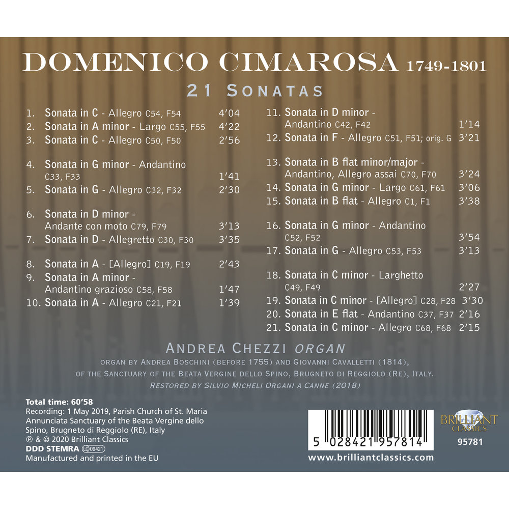 Brilliant Classics Cimarosa: 21 Organ Sonatas