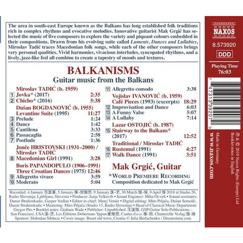 Naxos Balkanisms - Guitar Music From The Balkan