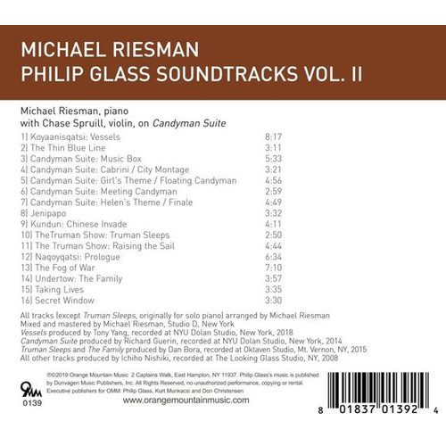Orange Mountain Music Philip Glass Soundtracks Vol. II