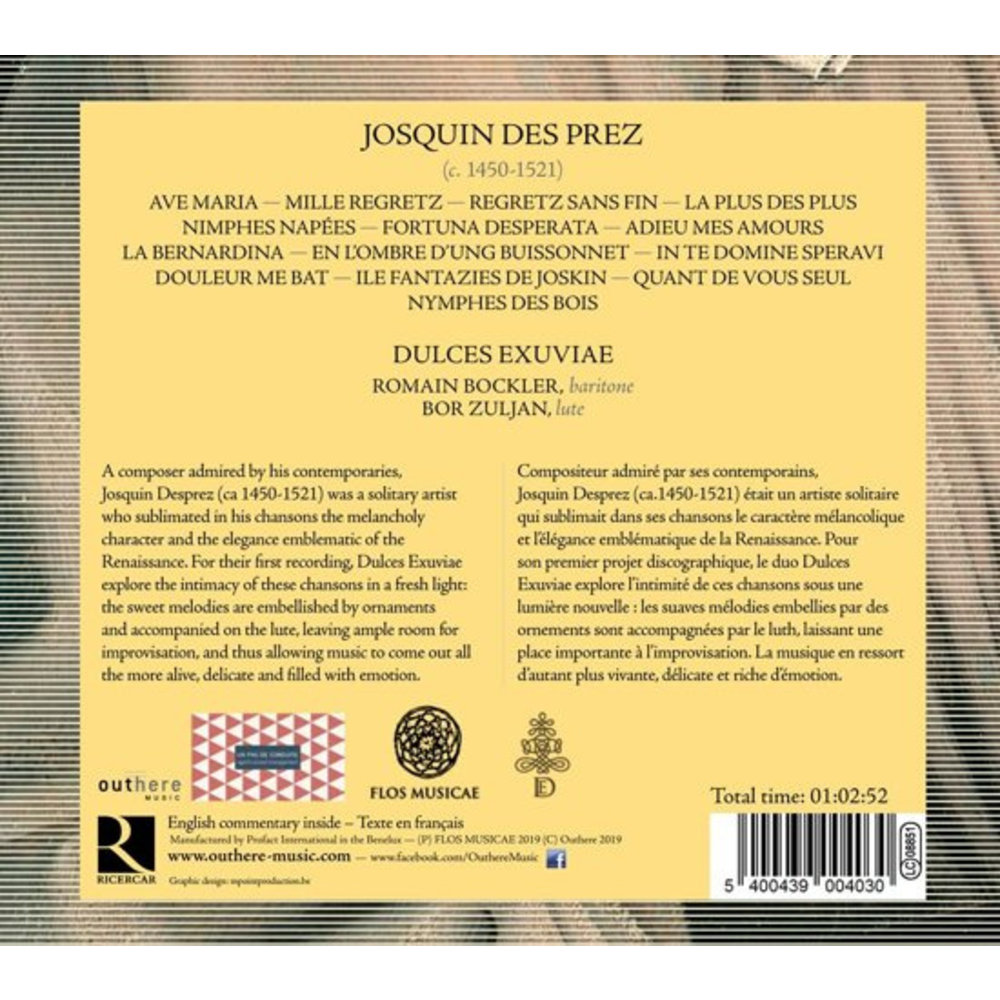 Ricercar Josquin: Adieu Mes Amours