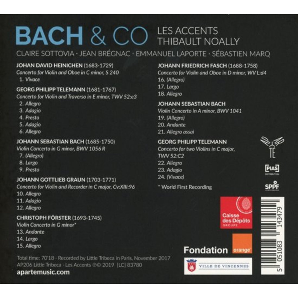 Aparté Bach & Co (Concertos By Telemann & Bach