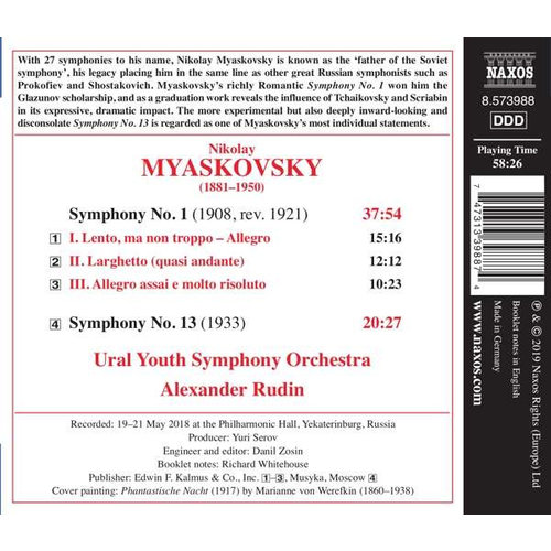 Naxos Myaskovsky: Symphonies Nos. 1 and 13